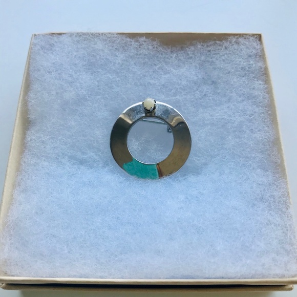 Vintage Circle Silver Brooch - Picture 1 of 4